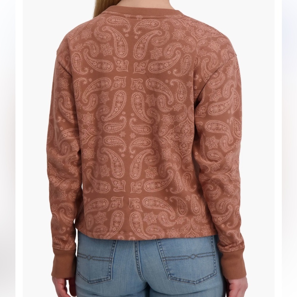 NWT Lucky brand 
Paisley Crewneck Long Sleeve Top women S - Picture 3 of 8